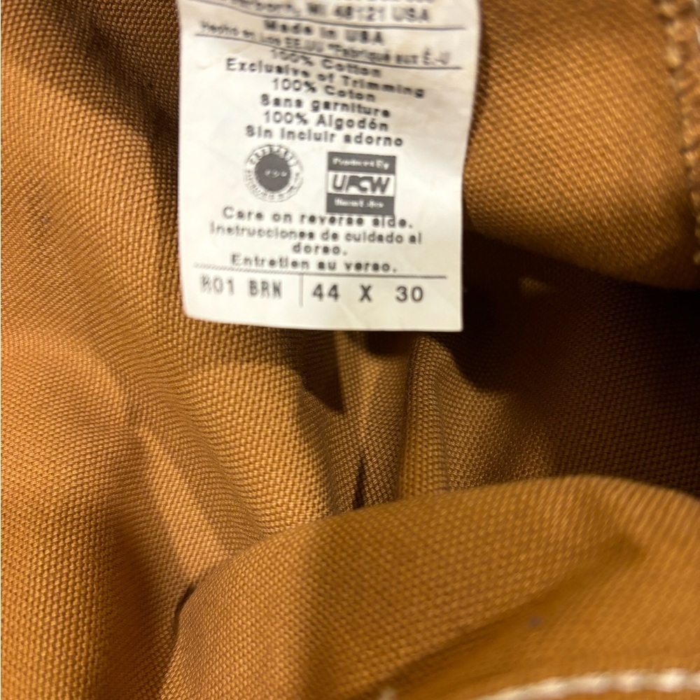 Carhartt Bib Double Knee Work Overalls - Picture 6 of 6